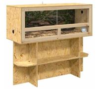 vidaXL Terrarium pour reptiles 100x40x90 cm – OSB marron, spacieux, longue durée de vie