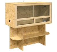 vidaXL Terrarium Marron 100 x 50 x 100 cm OSB, Terrarium Animal, Habitat Compact, enclos Rustique, accès Porte coulissante, prêt pour LED, Maison idéale pour Reptiles