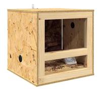 vidaXL Terrarium Marron 40 x 40 x 40 cm OSB, Table en Bois fabriquée, rectangulaire, Rustique, Durable, Parfaite pour la Maison, pour la Salle à Manger, Design Unique, Construction Solide