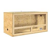 vidaXL – Terrarium en verre OSB – 100×50×50 cm – Marron – Pour reptiles et amphibiens