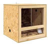 vidaXL Terrarium en OSB 50x50x50 cm Marron - Grande capacité, longue durée de vie, pour reptiles