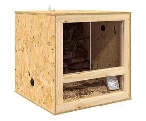 vidaXL Terrarium Marron 50 x 50 x 50 cm OSB, Table en Bois fabriquée, rectangulaire, Rustique, Durable, Parfaite pour la Maison, pour la Salle à Manger, Design Unique, Construction Solide