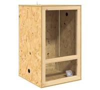 vidaXL Terrarium carré OSB 50x50x80 cm Marron Beaucoup d'espace Polyvalent Pour reptiles