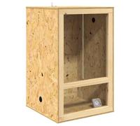 Terrarium carré OSB - vidaXL - 50x50x80 cm - Marron - Beaucoup d'espace - Polyvalent - Convient pour reptiles