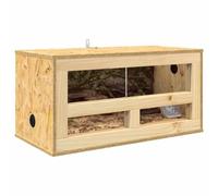 vidaXL Terrarium Marron 60 x 30 x 30 cm OSB, Enclos en Verre Rustique, Terrarium rectangulaire élégant pour Reptiles, Maison d'intérieur ou Vivarium
