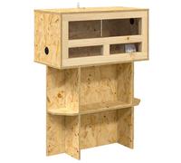 vidaXL Terrarium Marron 60 x 30 x 80 cm OSB, Terrarium en Bois, Rectangle, Habitat Solide, Cage pour Animaux Exotiques, Maison sécurisée pour Reptiles