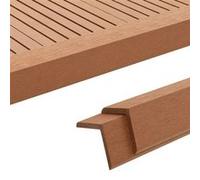 Cornière de terrasse - vidaXL - 5 pcs - WPC - 170 cm - Marron clair - Résistant aux intempéries