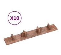 vidaXL Embouts de terrasse 10 pièces Marron Plastique