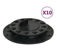 10x Pieds de Terrasse Réglables 60-88 mm Piédestal Jardin Extérieur vidaXL