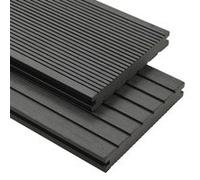 vidaXL Terrasplanken met accessoires 10 mÂ² 2,2 m massief HKC grijs275666 G