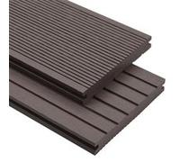 vidaXL Panneaux de terrasse solides WPC 10 m² 4 m Marron foncé