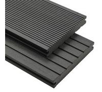 vidaXL Panneaux de terrasse WPC solides et accessoires 15 m² 4 m Gris