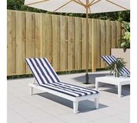 vidaXL Terrasstoelkussen gestreept oxford stof blauw en wit361377 G