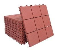 vidaXL Terrastegels 10 st 30,5x30,5 cm kunststof rood48230 Rouge G