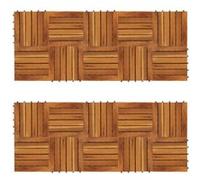 vidaXL Terrastegels 20 st verticaal patroon 30x30 cm acaciahout271790 G