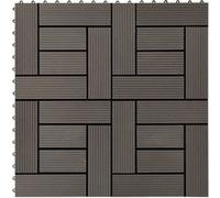 Terrastegels 30x30 cm 1 m² HKC donkerbruin 11 st45028
