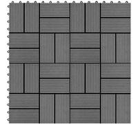 11x Carreaux de Terrasse WPC Teck Dalle de Patio Plancher Jardin Balcon vidaXL