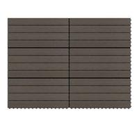 Terrastegels 6 st 60x30 cm 1,08 mÂ² HKC donkerbruin149027