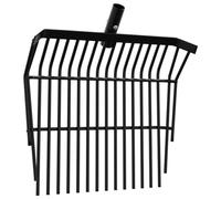 vidaXL Tête de fourche avec 14 dents noir acier