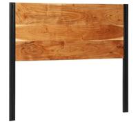 vidaXL Tête de lit 120 cm Bois Massif d'acacia et Fer, tête de lit à Panneau, tête de lit Double, tête de lit pour lit Double, Panneau de tête de lit