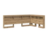vidaXL Tête de lit 120 x 200 cm en L en Bois d'ingénierie Chêne Artisan, indépendante avec Un Design au Sol. Elle Offre Pas Mal d'espace de Rangement et C'est Facile à Nettoyer. Idéal pour Une chambr