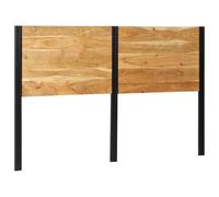 vidaXL Tête de lit 160 cm bois massif d'acacia et fer, tête de lit à panneau, tête de lit double, tête de lit pour lit 4017554