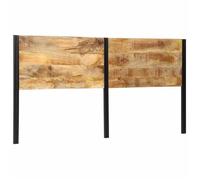 vidaXL Tête de lit 200 cm bois massif manguier et fer, tête de lit à panneau, tête de lit double, tête de lit pour lit 4017558