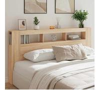 vidaXL Tête de Lit à LED, Accessoire de Lit, Tête de Cadre de Lit, Meuble de Chambre à Coucher, Chêne Sonoma 837367