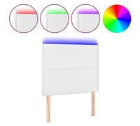 Hoofdbord LED 100x5x118/128 cm kunstleer wit3122369