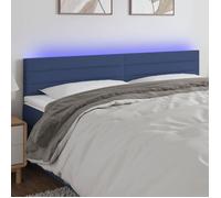 vidaXL Tête de lit à LED Bleu 160x5x78/88 cm Tissu 3121764