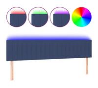 Tête de Lit à LED Marron Foncé 90x5x78/88 cm Tissu Meuble de Chambre vidaXL