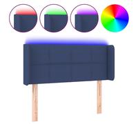 Vidaxl Tête De Lit À Led Bleu 83x16x78/88 Cm Tissu Bleu
