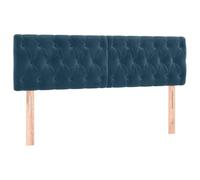 vidaXL Tête de lit à LED Bleu foncé 144x7x78/88 cm Velours