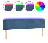 Hoofdbord LED 160x5x78/88 cm fluweel donkerblauw3121390