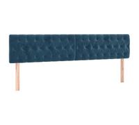 vidaXL Tête de lit à LED Bleu foncé 180x7x78/88 cm Velours
