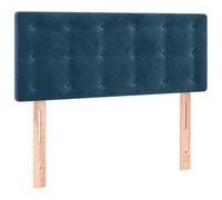 vidaXL Tête de lit à LED 90x5x78/88 cm Velours Bleu foncé