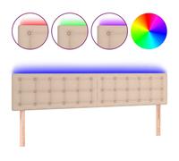 Hoofdbord LED 160x5x78/88 cm kunstleer cappuccinokleurig3121713