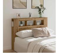 vidaXL Tête de lit à LED chêne artisanal 140x18 5x103 5 cm 857687