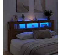 Vidaxl Tête De Lit À Led Chêne Artisanal 200x18,5x103,5 Cm Multicolore