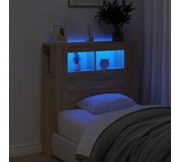 Tête de lit à LED chêne sonoma 100x18,5x103,5cm bois ingénierie