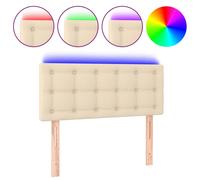 Hoofdbord LED 90x5x78/88 cm stof crÃmekleurig3122033