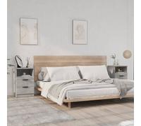 vidaXL Tête de lit à LED Crème 93x16x118/128 cm Tissu