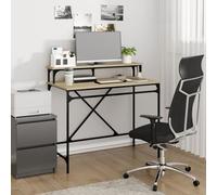 vidaXL Tête de lit à LED Gris clair 100x7x118/128 cm Tissu Gris