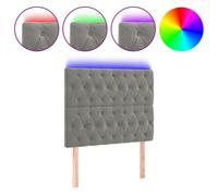 Vidaxl Tête De Lit À Led Gris Clair 100x7x118/128 Cm Velours Gris