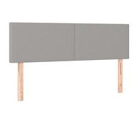 vidaXL Tête de lit à LED Gris Clair 144x5x78/88 cm Tissu