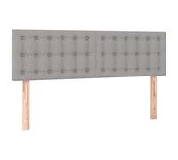 vidaXL Tête de lit à LED Gris Clair 144x5x78/88 cm Tissu