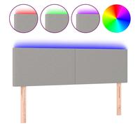 Vidaxl Tête De Lit À Led Gris Clair 144x5x78/88 Cm Tissu Gris