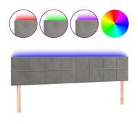 Tête de Lit à LED Gris Foncé 80x5x78/88 cm Velours Meuble de Chambre vidaXL