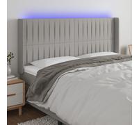 Tête de Lit à LED Gris Clair 103x16x78/88 cm Tissu Meuble de Chambre vidaXL