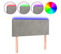 Vidaxl Tête De Lit À Led Gris Clair 80x5x78/88 Cm Velours Gris